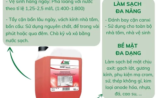 Siêu tẩy nhà tắm và nhà vệ sinh hương hoa SANET tasonil 10L