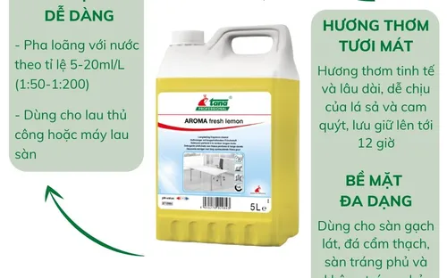 Nước lau sàn hương chanh AROMA fresh  lemon 5L