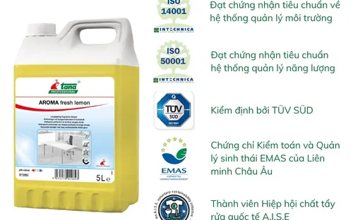 Nước lau sàn hương chanh AROMA fresh  lemon 5L