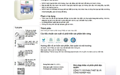 Chất làm sạch dầu mỡ NOWA tanin