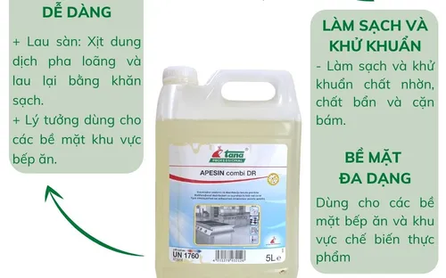 Chất làm sạch và khử khuẩn đa năng APESIN combi DR