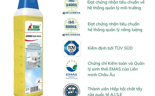Nước lau sàn hương chanh AROMA fresh lemon 1L
