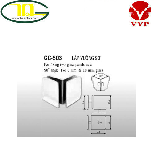 Kẹp kính kính 90 độ VVP GC - 503