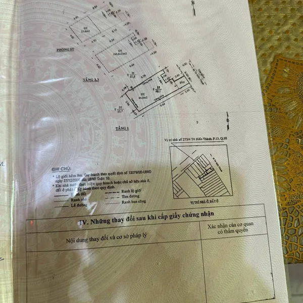 Bán nhà HXH 273/ Tô Hiến Thành P.13 Quận 10 HCM