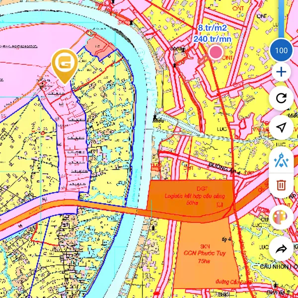 Bán đất thổ cư xe hơi vào tận nơi Tân Trụ - Long An Cách UBND Huyện Bình Chánh 18.6km