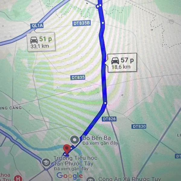 Bán đất thổ cư xe hơi vào tận nơi Tân Trụ - Long An Cách UBND Huyện Bình Chánh 18.6km