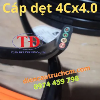 Cáp dẹt cầu trục 4cx4.0 Shen Tai
