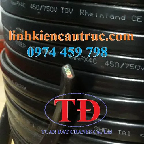 Cáp dẹt cầu trục 4cx4.0 Shen Tai