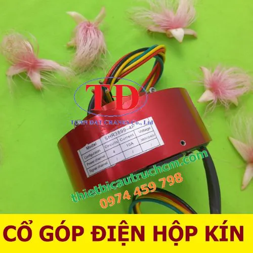 Cổ góp điện 4 pha hộp kín