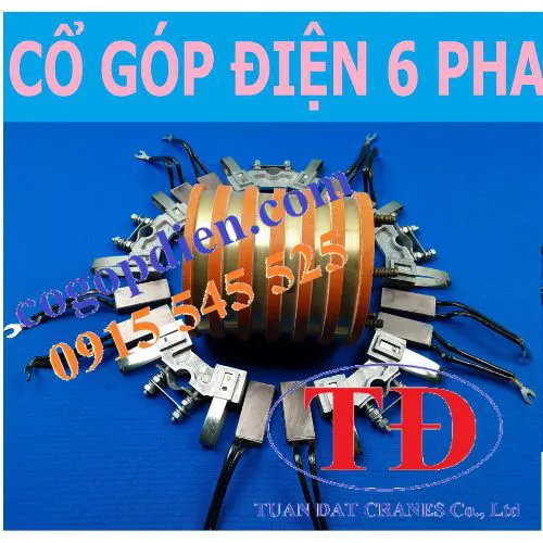 Cổ góp điện 6 cực