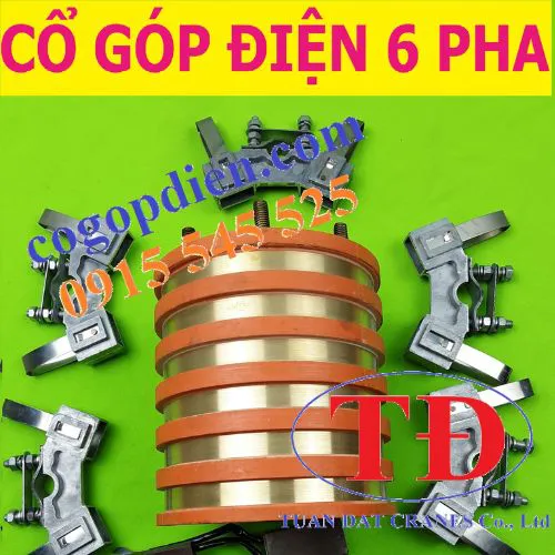 Cổ góp điện 6 cực