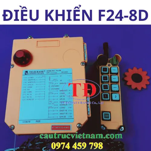 Điểu khiển từ xa cầu trục 8 nút F24-8D