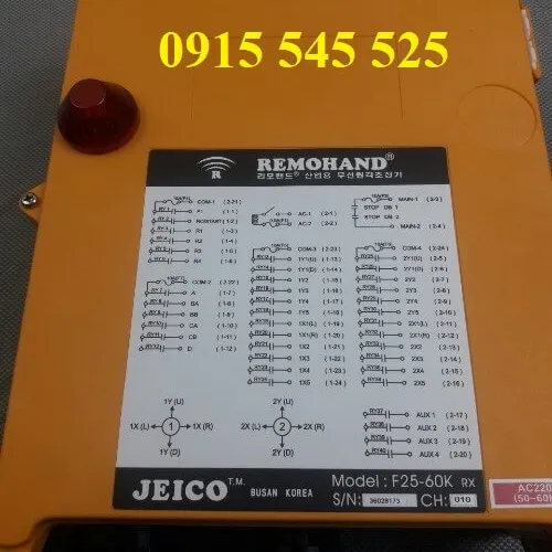 Điều khiển từ xa cầu trục Jeico F25-60K