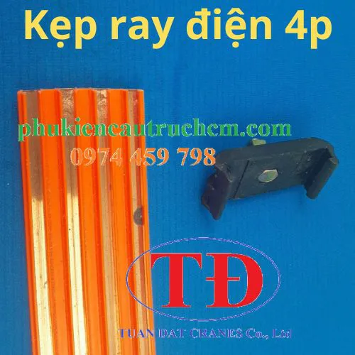 Bát kẹp treo ray điện 4P cho cầu trục