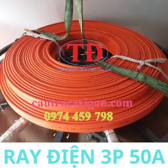Ray điện cầu trục loại 3P 50A lắp nhà xưởng
