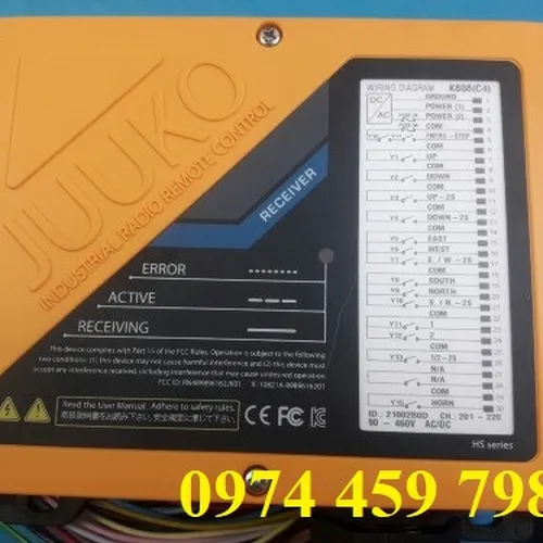 Thiết bị điều khiển từ xa cầu trục Juuko K808