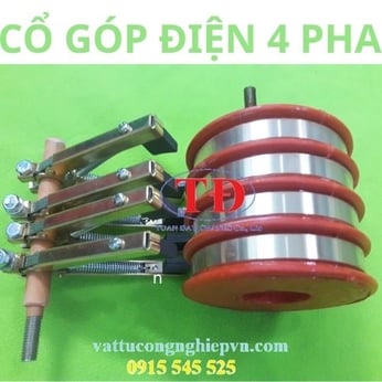 Cổ góp điện 4 pha rãnh âm