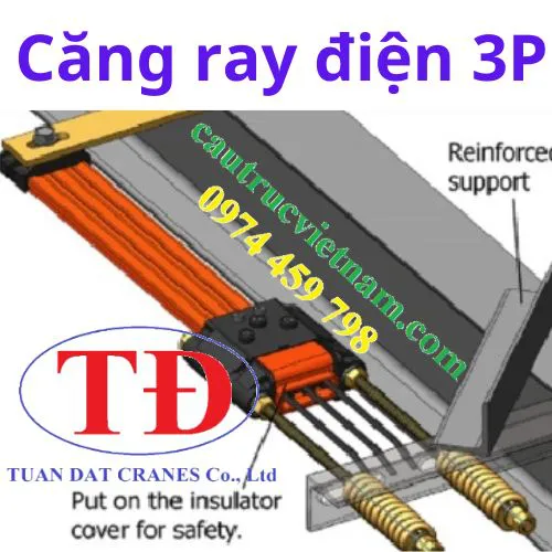 Tăng kéo ray điện cầu trục 3P