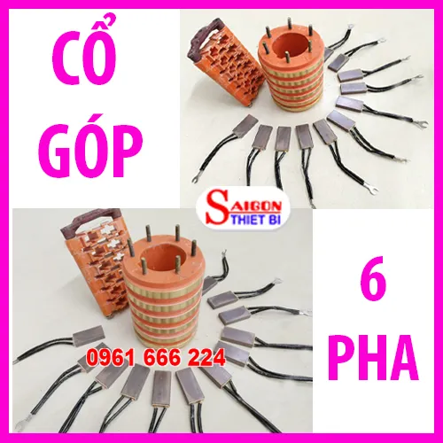 Cổ góp điện 6 pha
