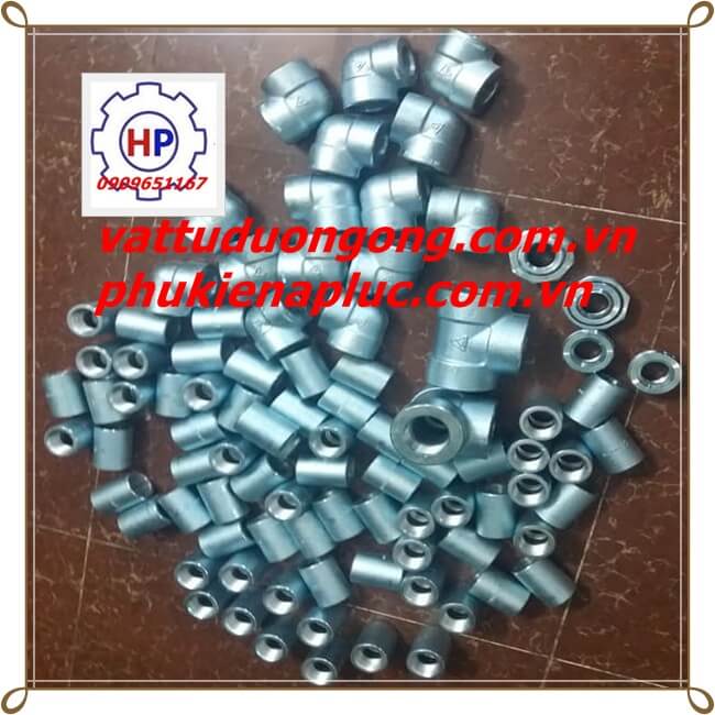 Tê ren áp lực #3000 thép A105,dn40 (phi49)  Tê ren áp lực #3000 thép A105,dn40 (phi49)