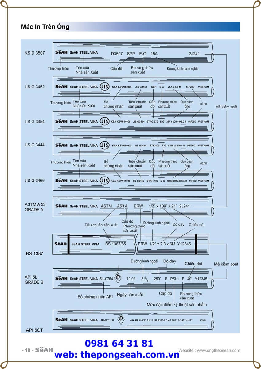 Catalogue ống thép seah Catalogue ống thép seah|