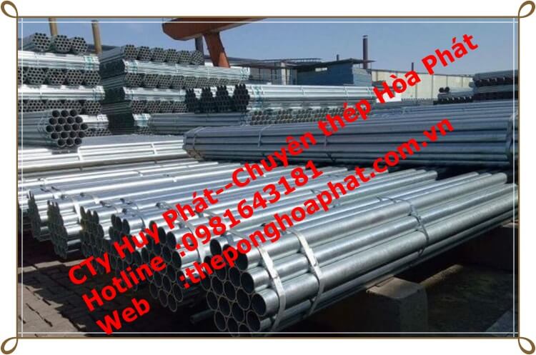 Ống kẽm Hòa Phát DN50 phi 60 x 3.6 Ống kẽm Hòa Phát DN50 phi 60 x 4.0
