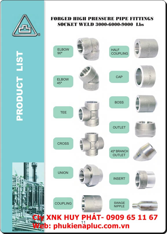 Tê hàn áp lực CL3000 DN15 ( phi 21) thép A105 Tê hàn áp lực CL3000 DN15 ( phi 21) thép A105