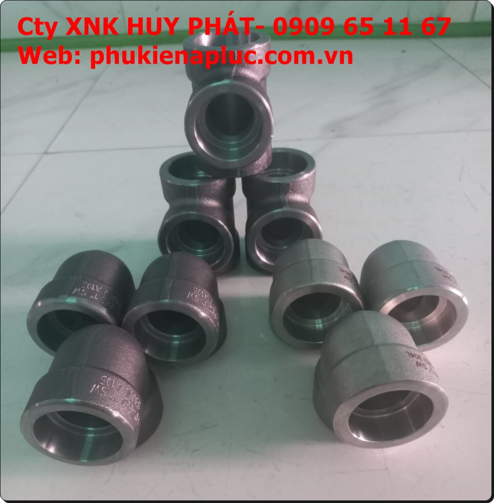 Tê ren áp lực #3000 thép A105,dn40 (phi49)  Tê ren áp lực #3000 thép A105,dn40 (phi49)