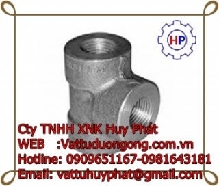 Tê ren áp lực #3000 thép A105,dn40 (phi49)  Tê ren áp lực #3000 thép A105,dn40 (phi49)