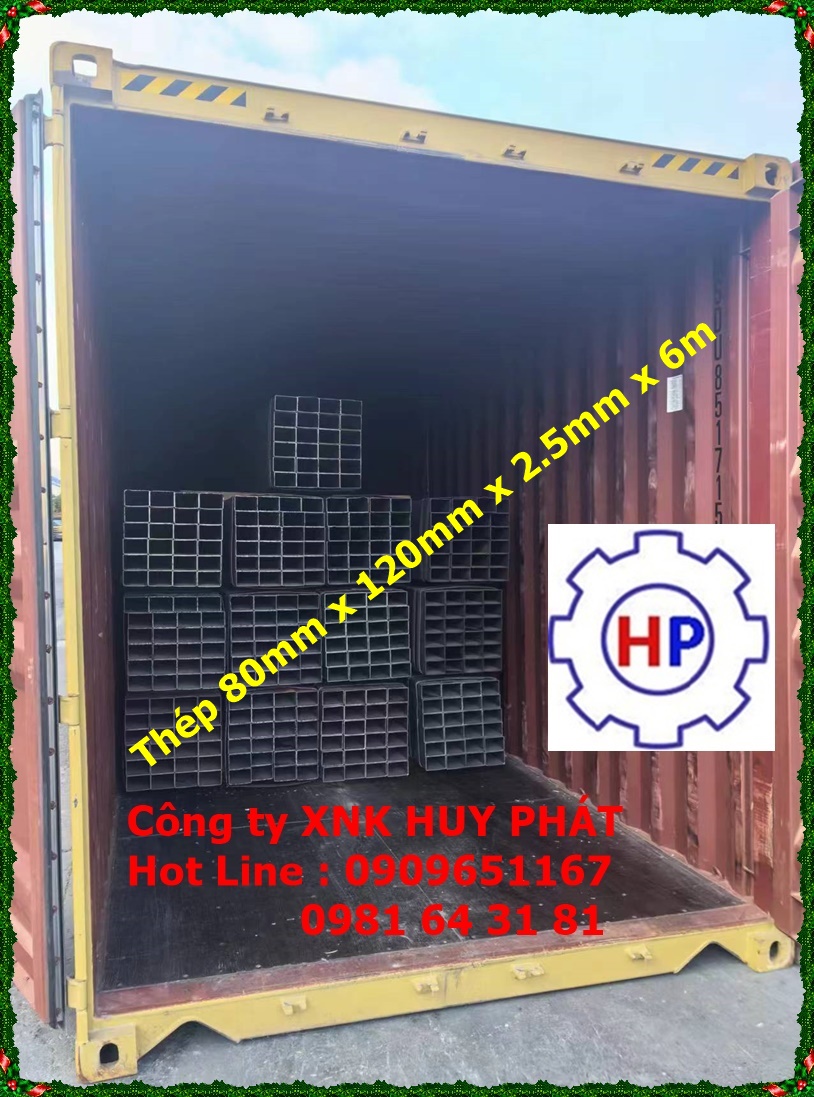 Thép hộp nhập khẩu 80 x 120 x 4.5mm Thép hộp nhập khẩu 80 x 120 x 4.5mm