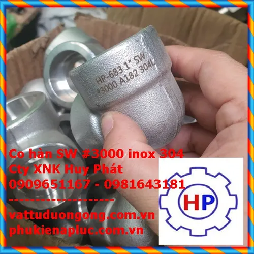 Co hàn áp lực #3000 inox DN25 ( phi 34)