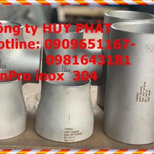 Tê giảm hàn inox VinPro|