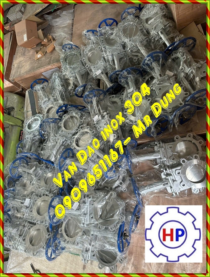 Van dao inox 304 tay quay DN125 Van dao inox 304 tay quay DN125