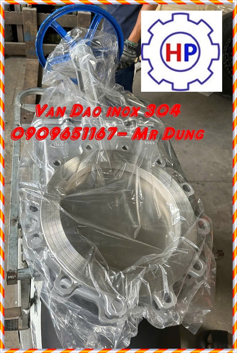 Van dao inox 304 tay quay DN125 Van dao inox 304 tay quay DN125
