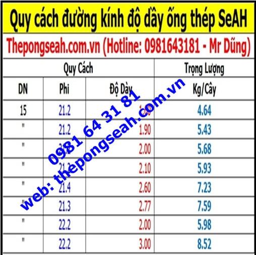 ỐNG THÉP ĐEN SeAH 141 x 4.78 ỐNG THÉP ĐEN SeAH 141 x 4.78