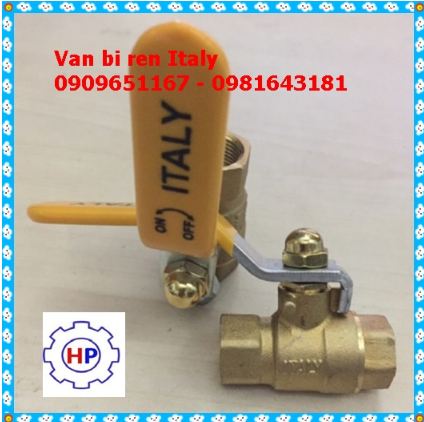 Van bi ren đồng ITALIA tay gạt DN25 ( phi 34) Van bi ren đồng ITALIA tay gạt DN25 ( phi 34)
