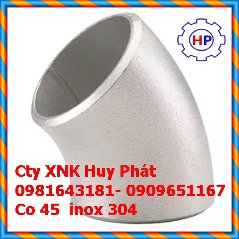 Co hàn inox 304 SCH10 SCH40 DN25 (phi34) Co hàn inox 304 SCH10 SCH40 DN20 (phi27)