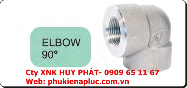 Co ren áp lực #3000 thép A105 DN40 ( phi 49) Co ren áp lực #3000 thép A105 DN40 ( phi 49)