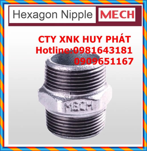 Hai đầu ren kẽm Mech ( Kép ) Hai đầu ren kẽm Mech ( Kép )