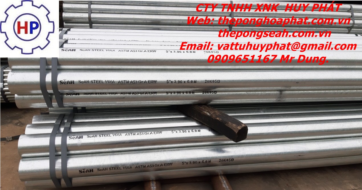 Ống thép mạ kẽm SeAH 21 x 2.3mm Ống thép mạ kẽm SeAH 21 x 2.3mm
