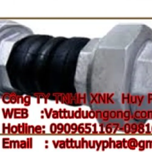 Khớp nối mềm cao su ren DN15