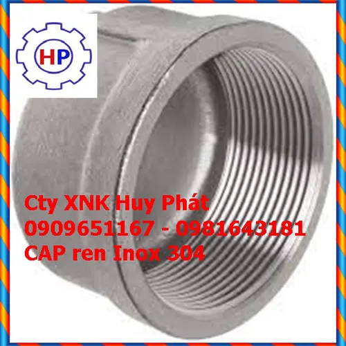 Nắp bịt ren Inox 304 316 201 DN20 (Phi 27)