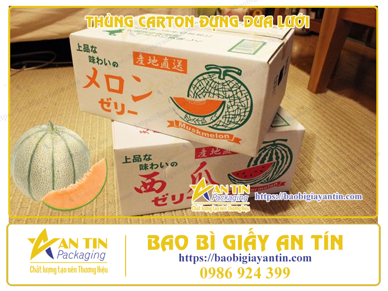 Thùng carton đóng gói dưa lưới Xuất Khẩu Thùng carton đóng gói dưa lưới Xuất Khẩu
