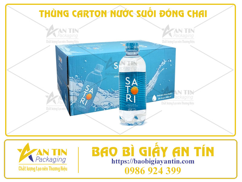 5 Đặc Điểm Của Mẫu Thùng Carton Nước Suối Đóng Chai