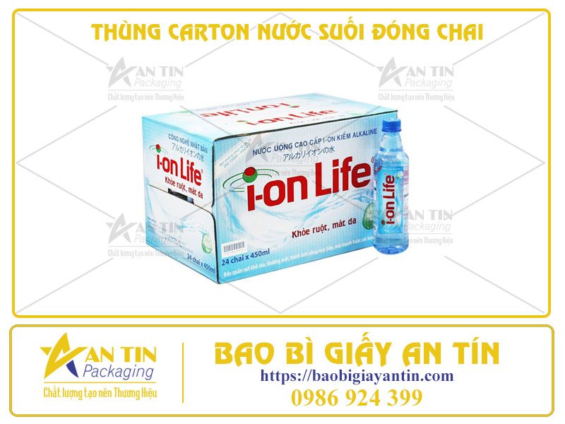 5 Đặc Điểm Của Mẫu Thùng Carton Nước Suối Đóng Chai