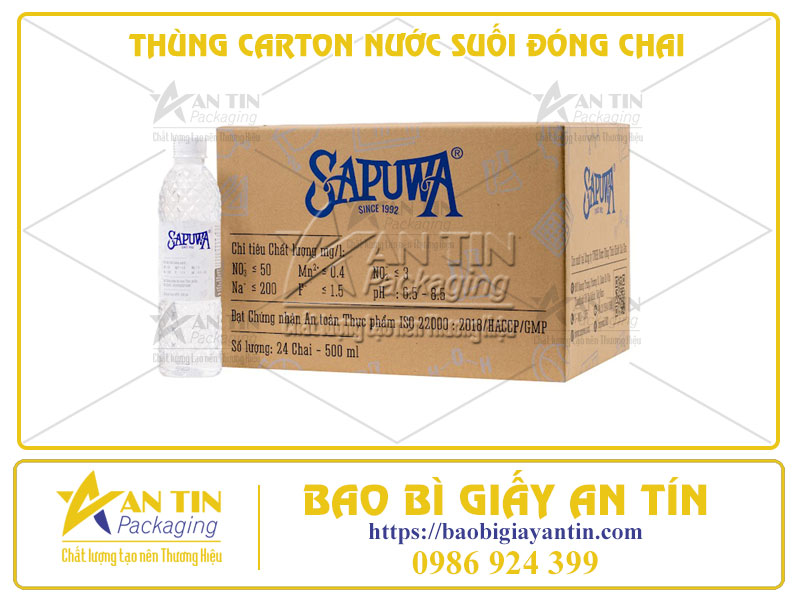 5 Đặc Điểm Của Mẫu Thùng Carton Nước Suối Đóng Chai