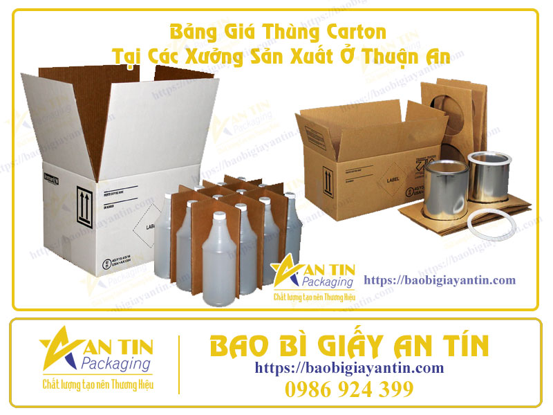Bảng Giá Thùng Carton Tại Các Xưởng Sản Xuất Ở Thuận An Bảng Giá Thùng Carton Tại Các Xưởng Sản Xuất Ở Thuận An