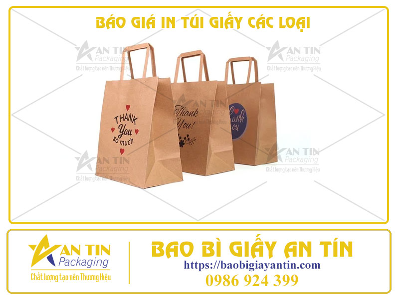 Báo Giá In Túi Giấy Các Loại Theo Yêu Cầu Mới Nhất 2023