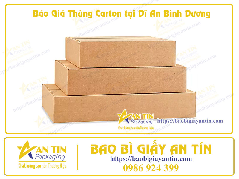Báo Giá Thùng Carton tại Dĩ An Bình Dương Báo Giá Thùng Carton tại Dĩ An Bình Dương