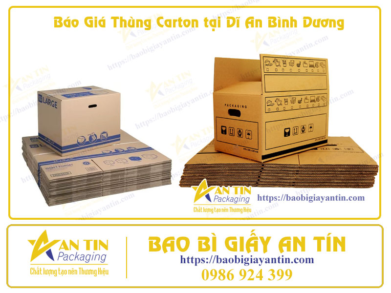 Báo Giá Thùng Carton tại Dĩ An Bình Dương Báo Giá Thùng Carton tại Dĩ An Bình Dương